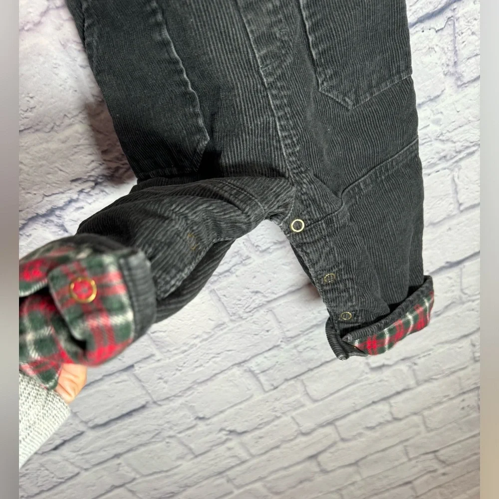 Oshkosh B'gosh Corduroy lined Overalls Unisex Boy Girl size 12 months‎ black